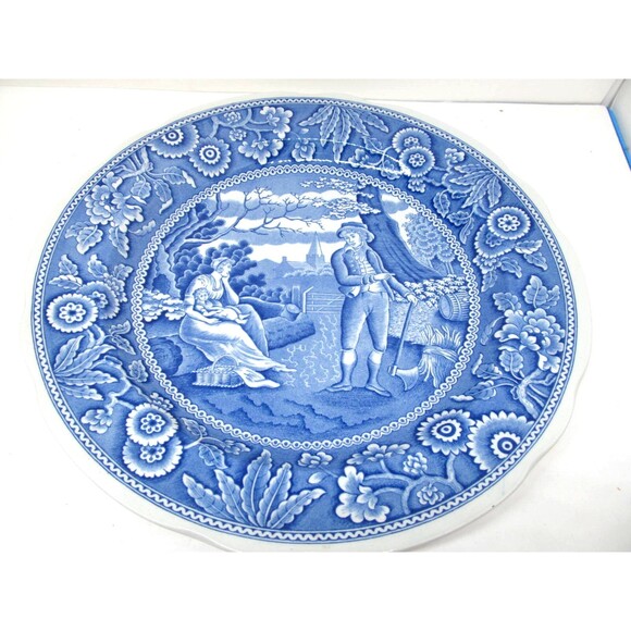 Spode Blue Room Collection Dinner Plate Woodman Made in England 10.25” - Picture 6 of 6